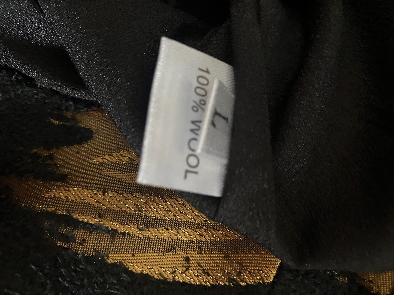 Serry Lia - Pure Wool Black Dress With Gold - Size: S