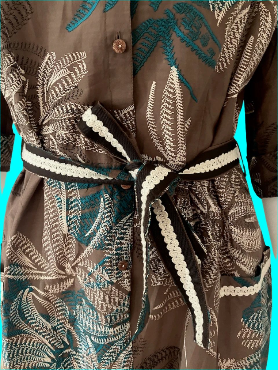Lisa Ho - Australian Designer Tropical Print Dress - Size: 12