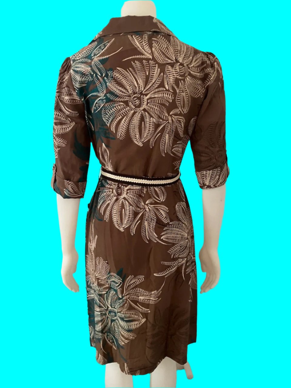 Lisa Ho - Australian Designer Tropical Print Dress - Size: 12