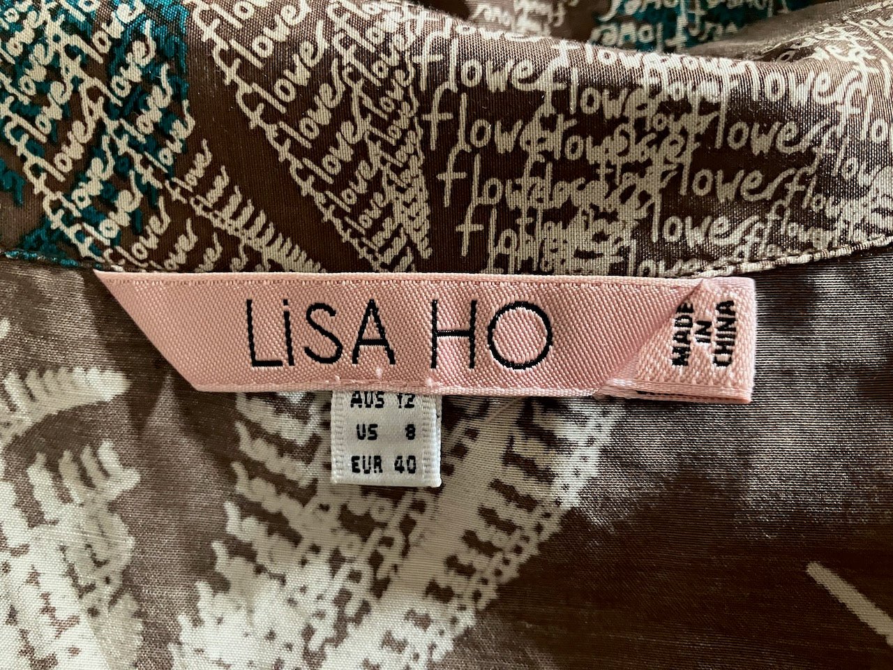 Lisa Ho - Australian Designer Tropical Print Dress - Size: 12