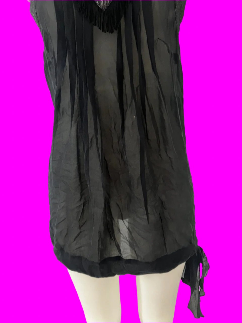 Angela Lewis - NZ Designer Silk & Viscose Top - Size: 8