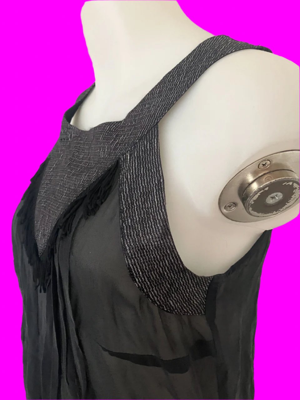 Angela Lewis - NZ Designer Silk & Viscose Top - Size: 8