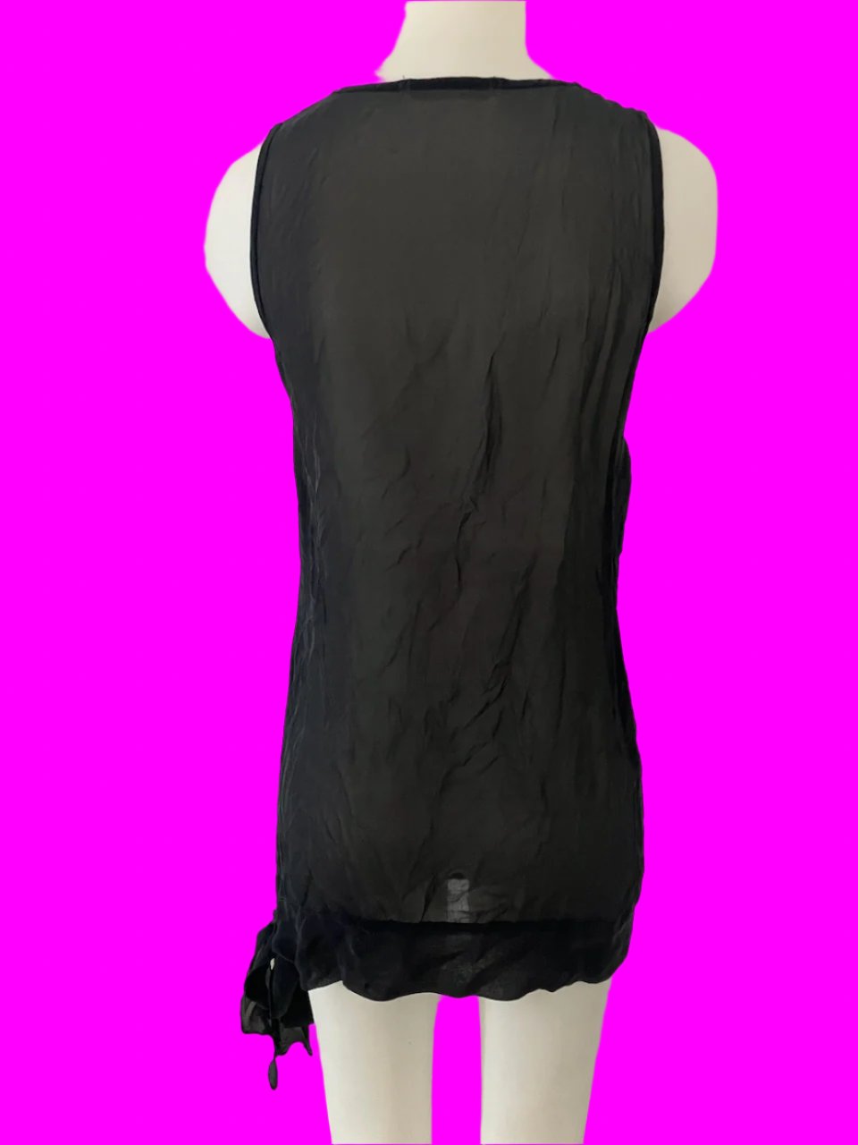 Angela Lewis - NZ Designer Silk & Viscose Top - Size: 8