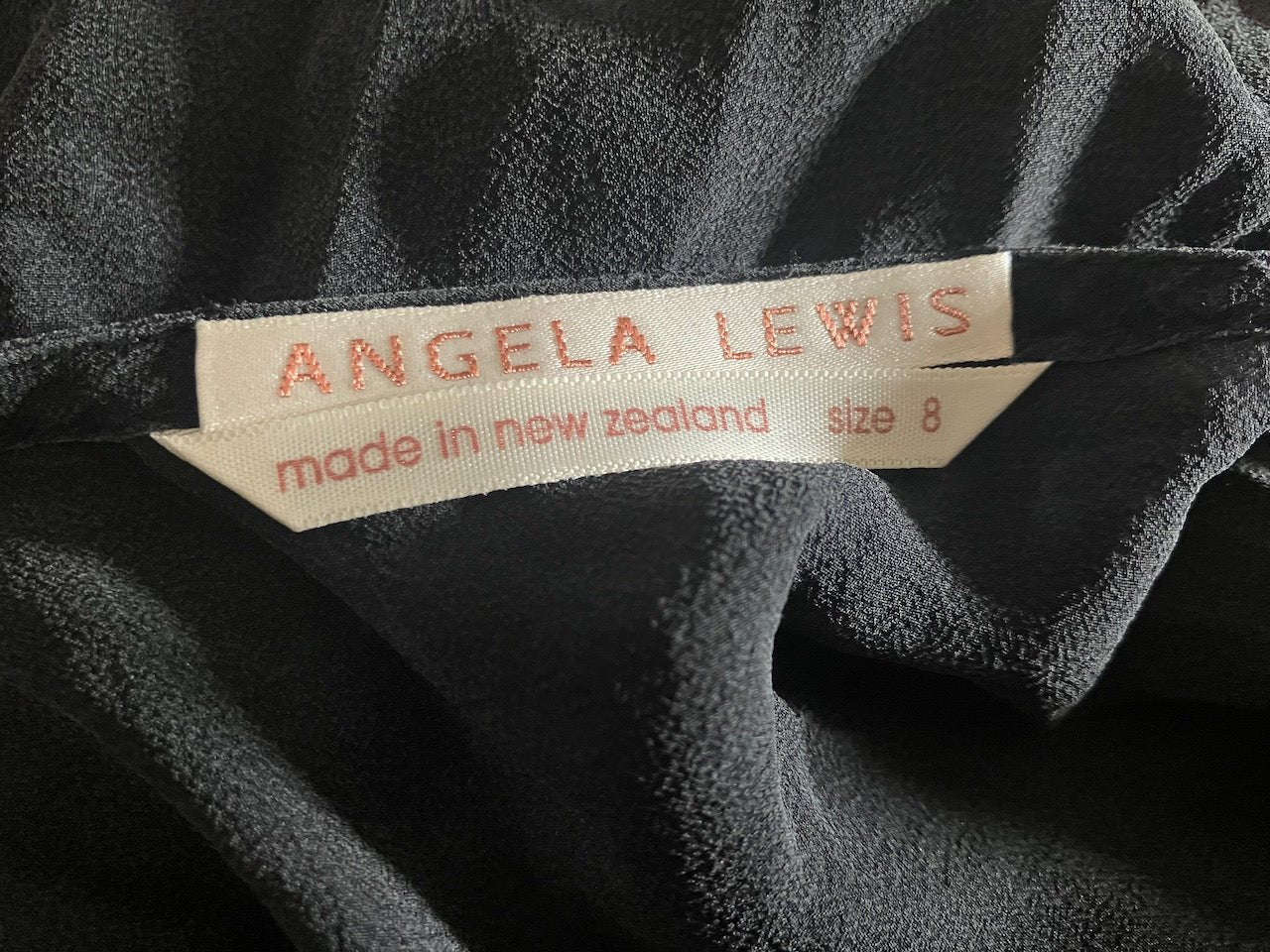 Angela Lewis - NZ Designer Silk & Viscose Top - Size: 8