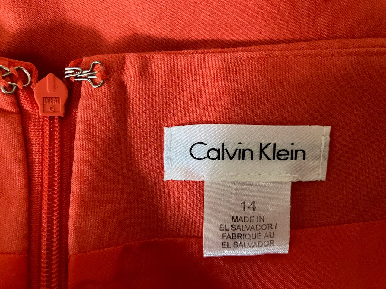 Calvin Klein - Orange Summer Skirt - Size: 14