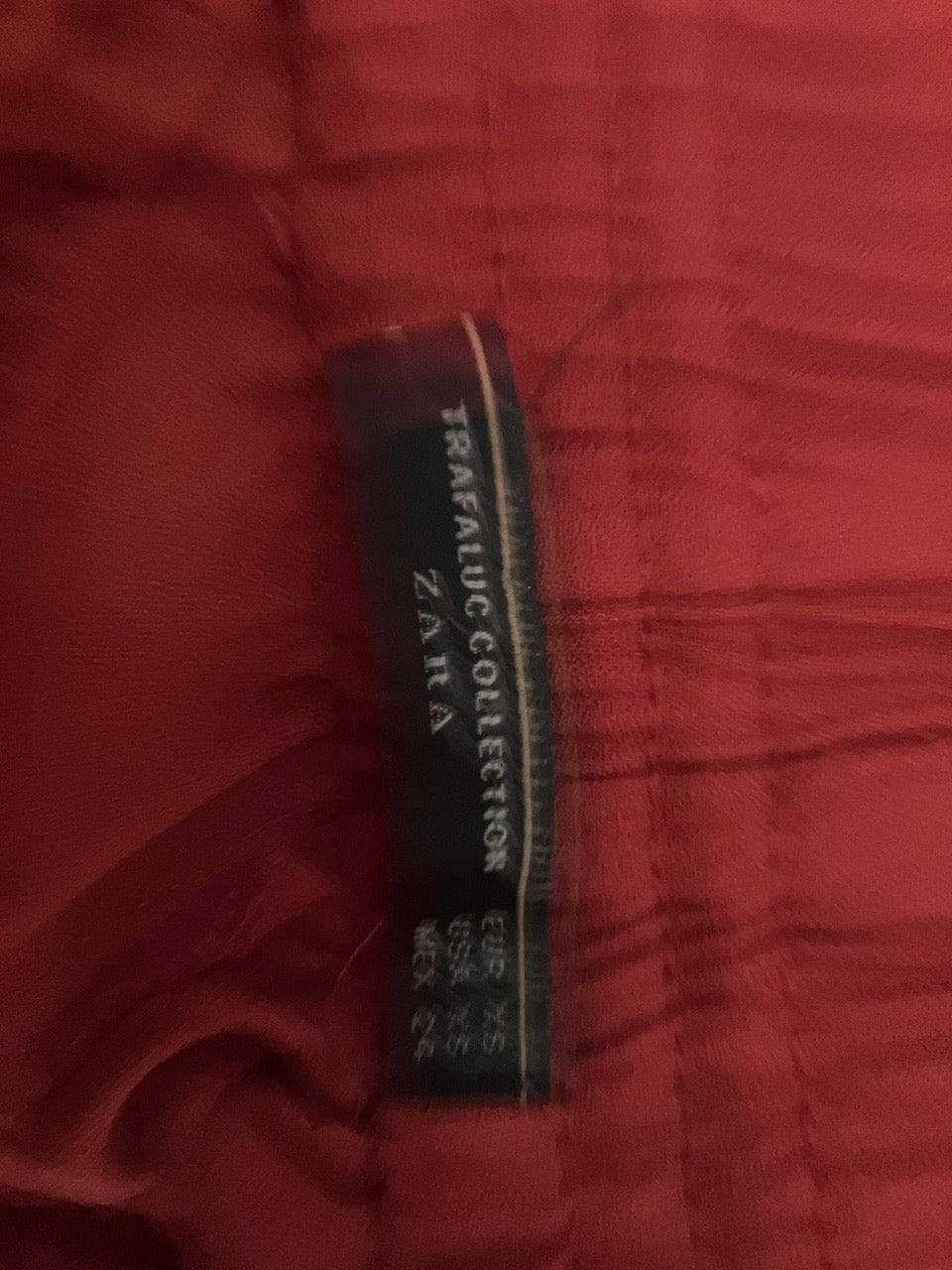 Zara - NEAR NEW - Wide Legged Red Pants With Tie - Size: XS