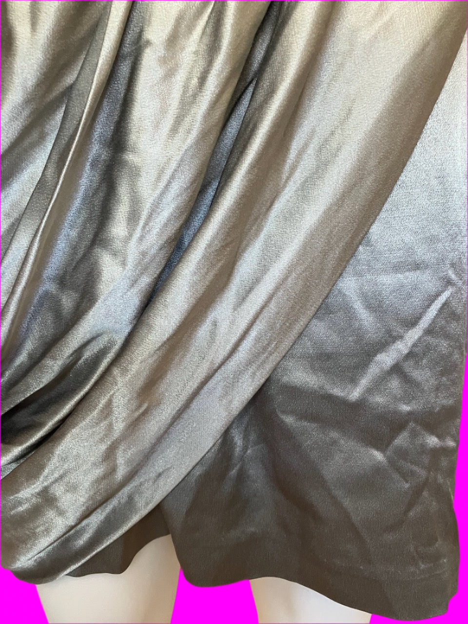 Trelise Cooper - Silver Satin Skirt - Size: 8