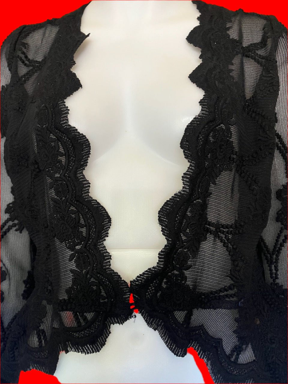 Moss & Spy - Australian Designer - Black Lace Cardigan - Size: 12