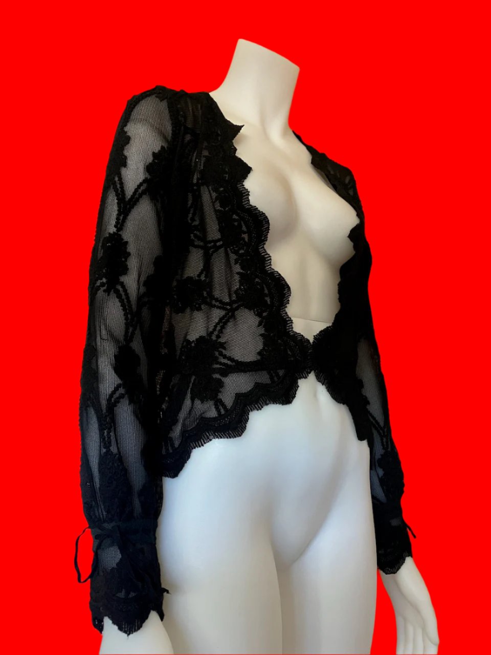 Moss & Spy - Australian Designer - Black Lace Cardigan - Size: 12
