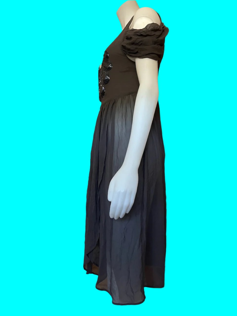 Kingan Jones - NZ Designer Dress - Silk With Embellishment - Size: 10