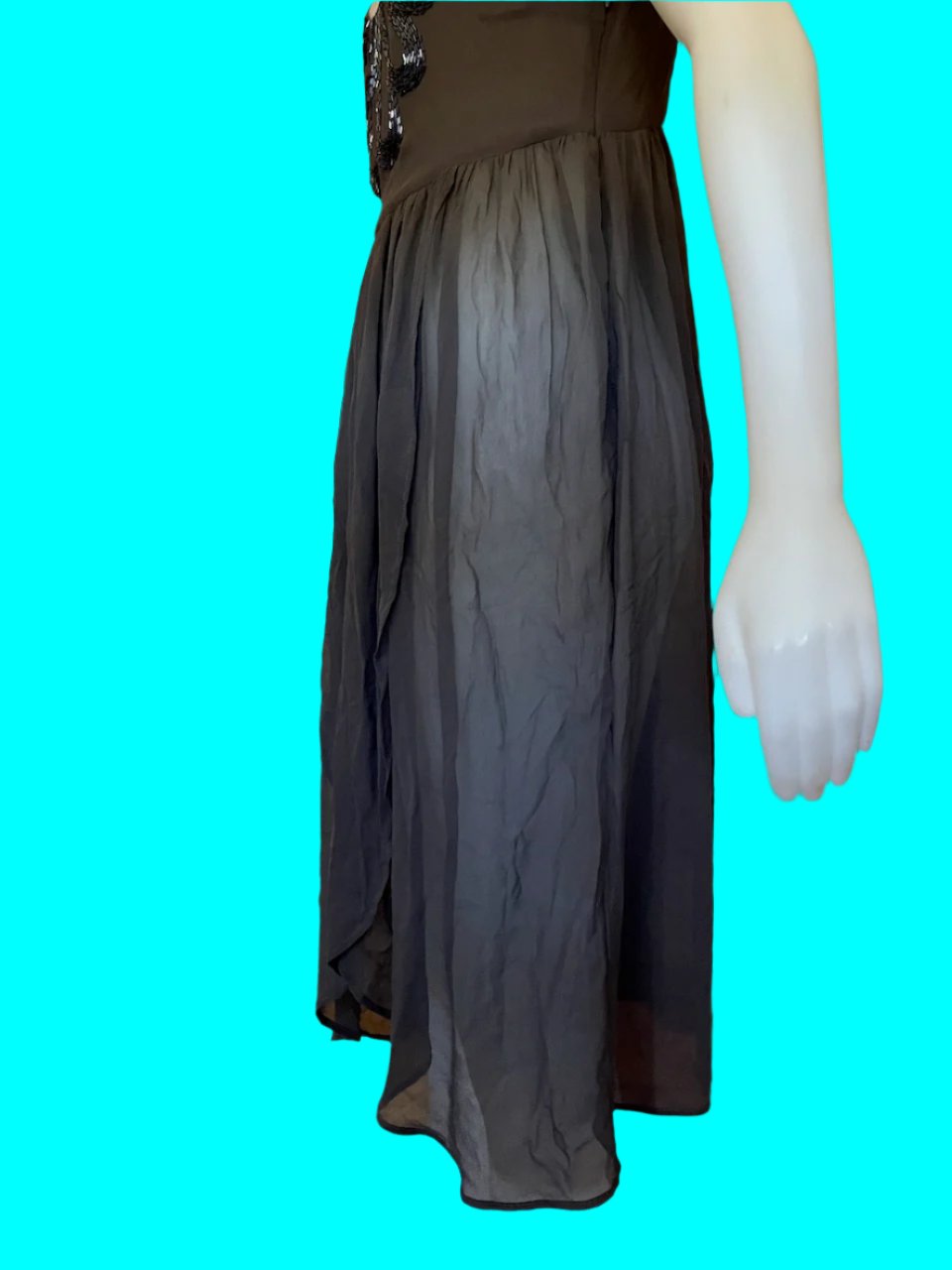 Kingan Jones - NZ Designer Dress - Silk With Embellishment - Size: 10