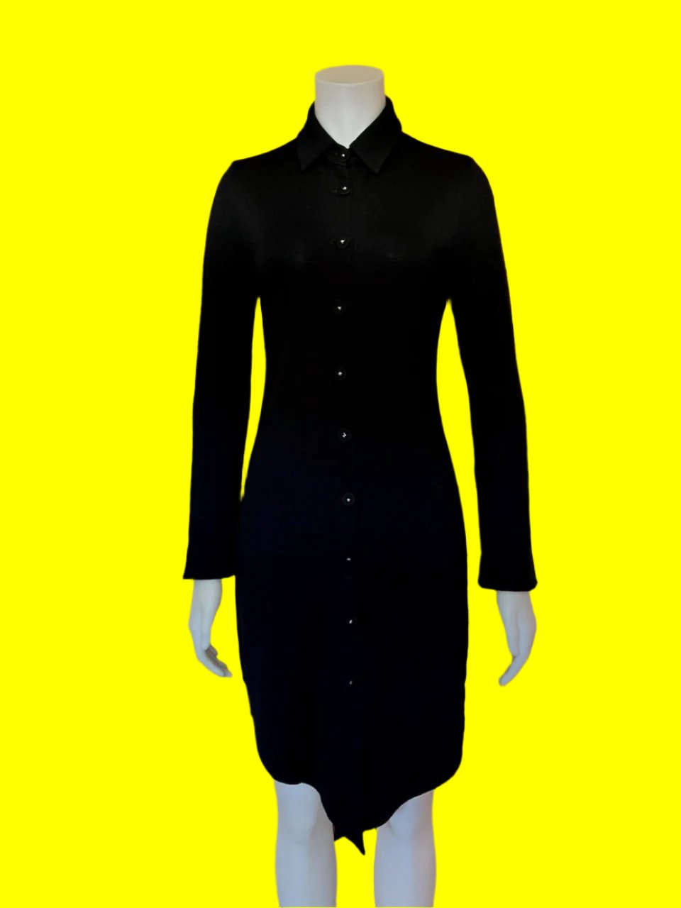 Taylor - NZ Designer - Pure Merino - Black Long Line Cardigan - Size: S