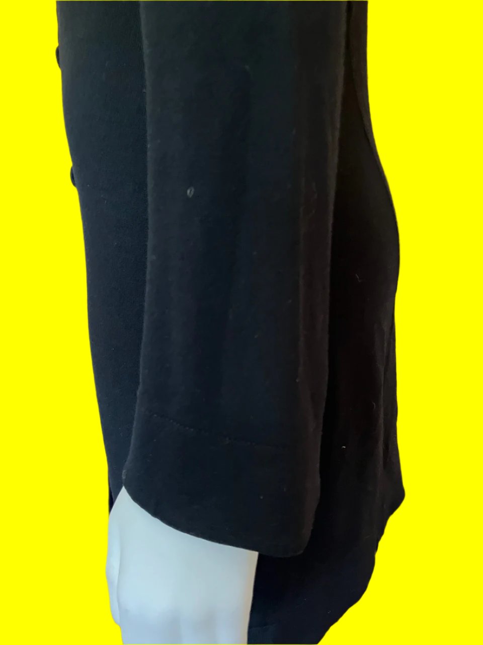 Taylor - NZ Designer - Pure Merino - Black Long Line Cardigan - Size: S