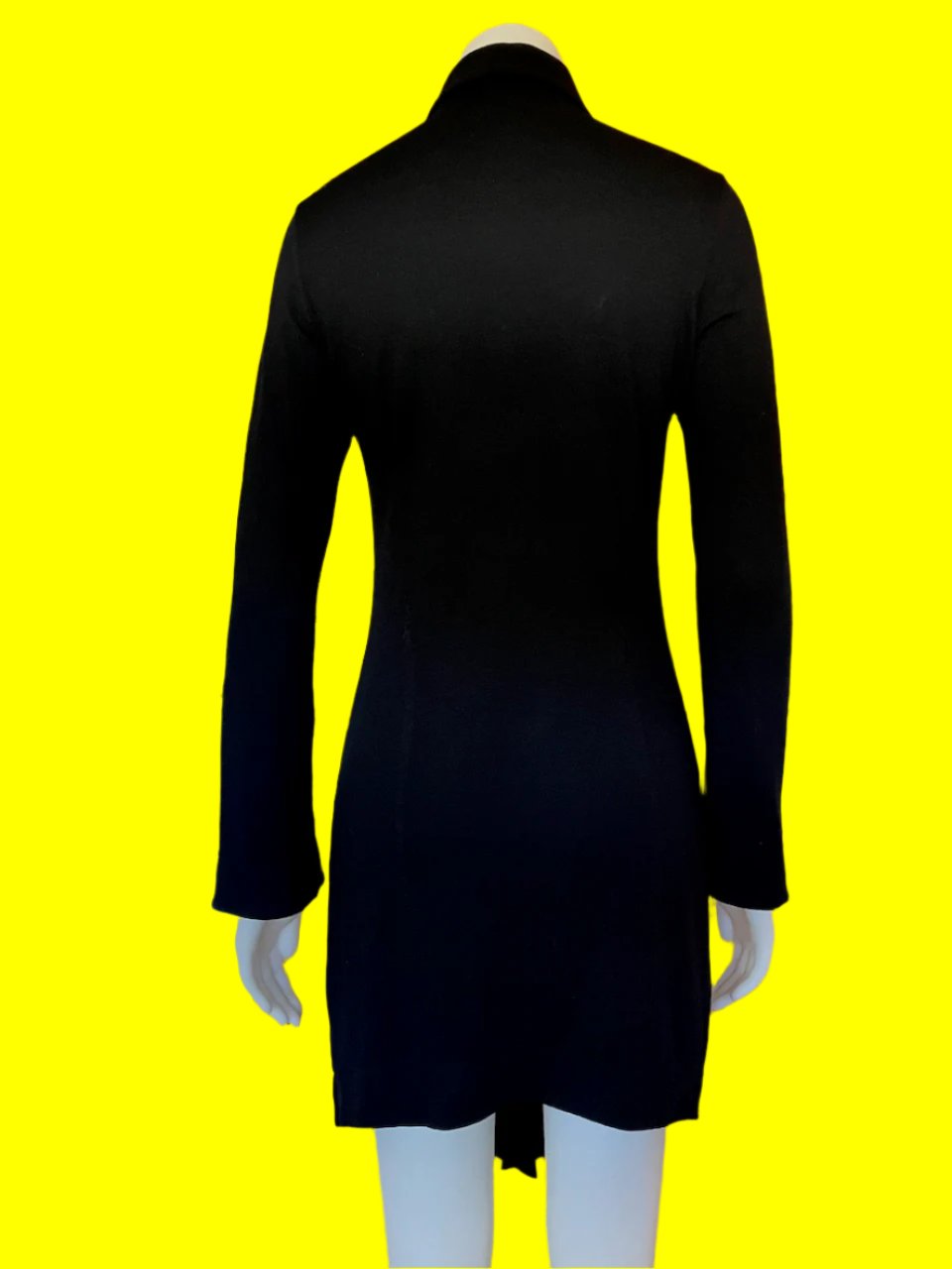 Taylor - NZ Designer - Pure Merino - Black Long Line Cardigan - Size: S