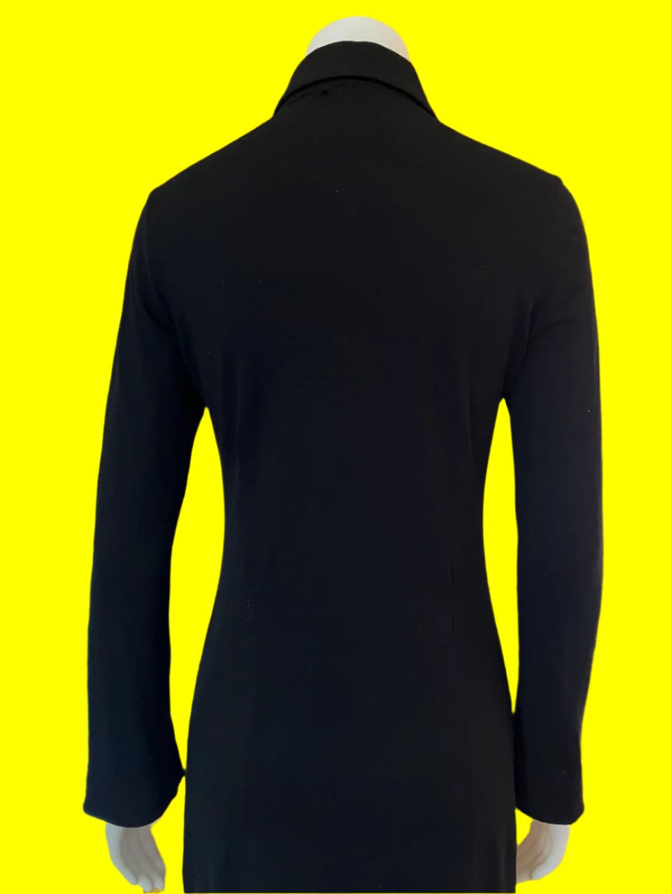 Taylor - NZ Designer - Pure Merino - Black Long Line Cardigan - Size: S