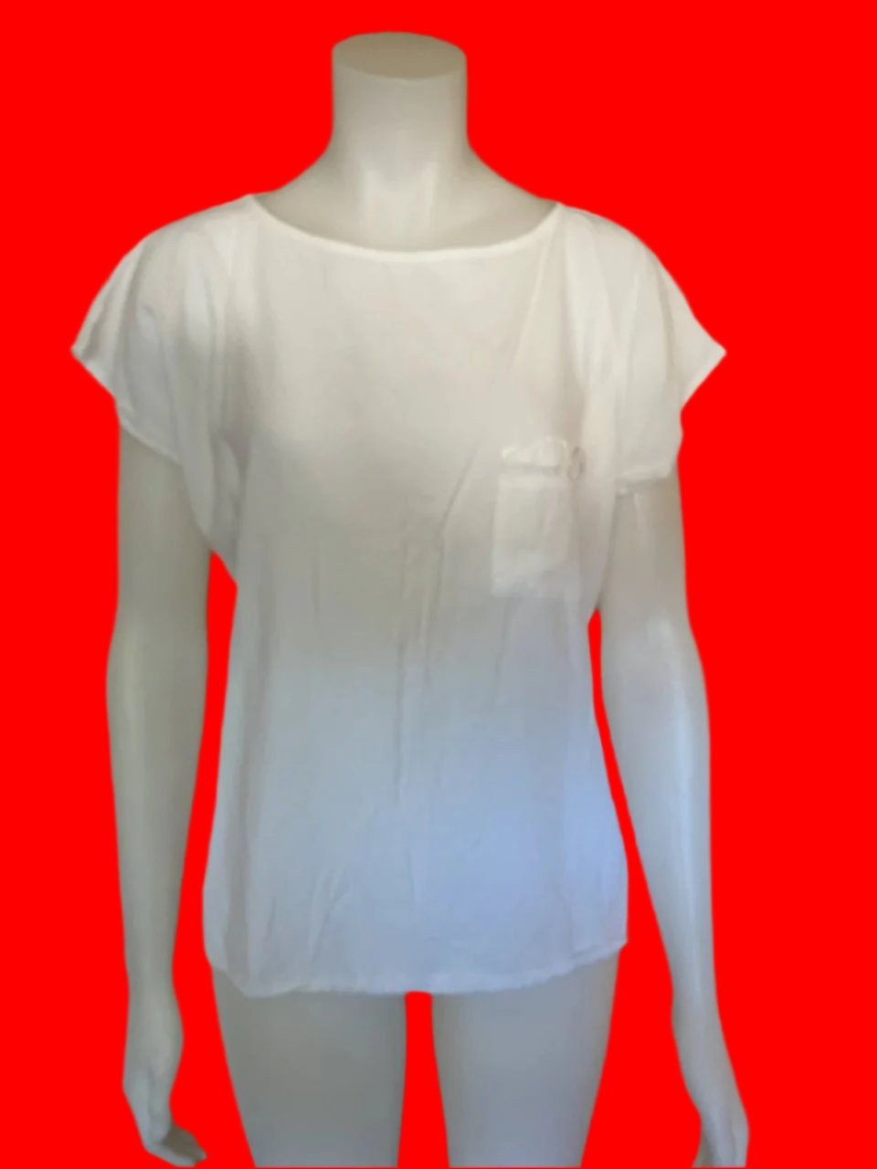 Staple + Cloth - NZ Designer - Crisp White Viscose Top - Size: 12