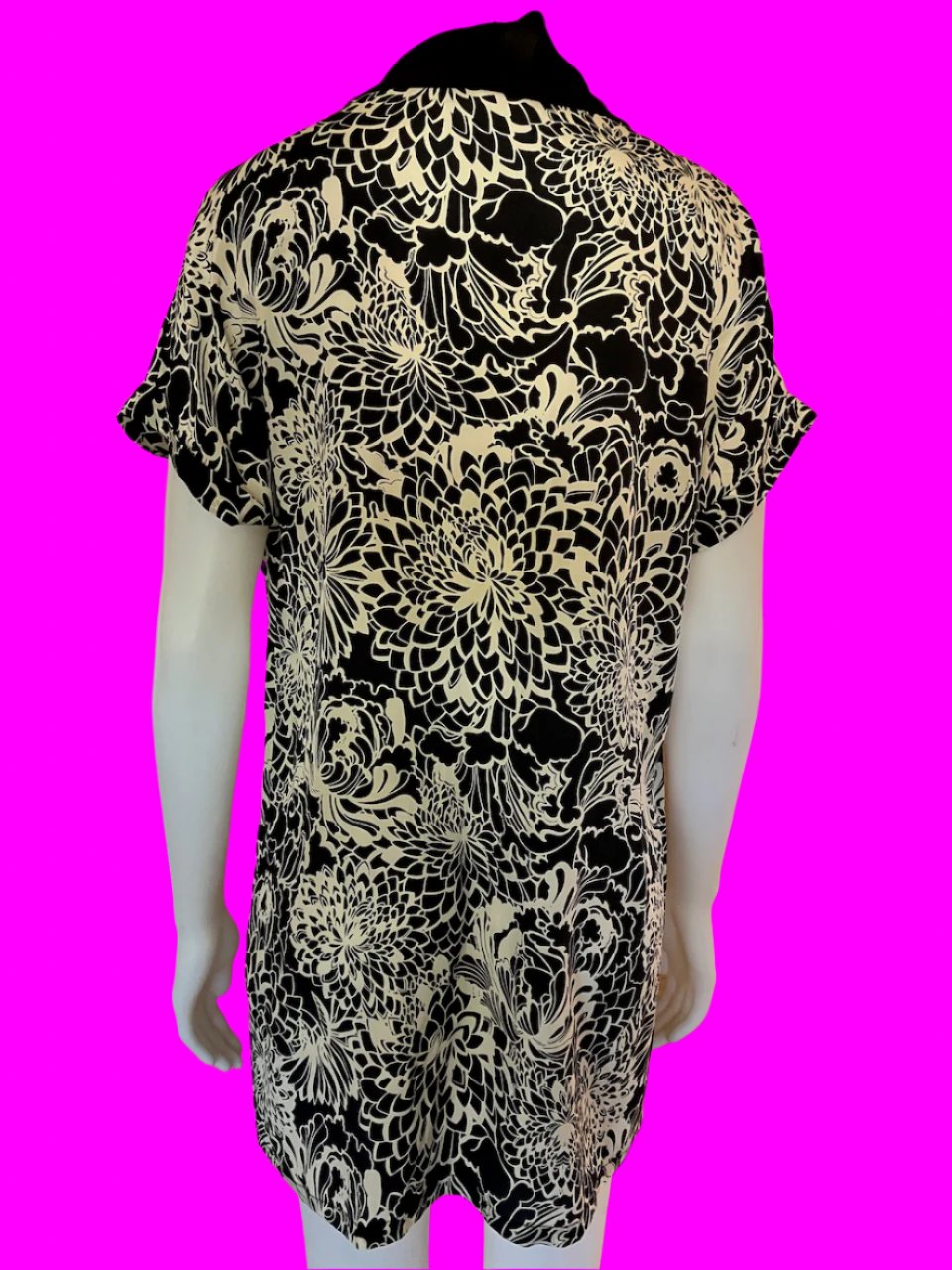 Stella Gregg - NZ Designer - Pure Silk Tunic With Print - Size: S