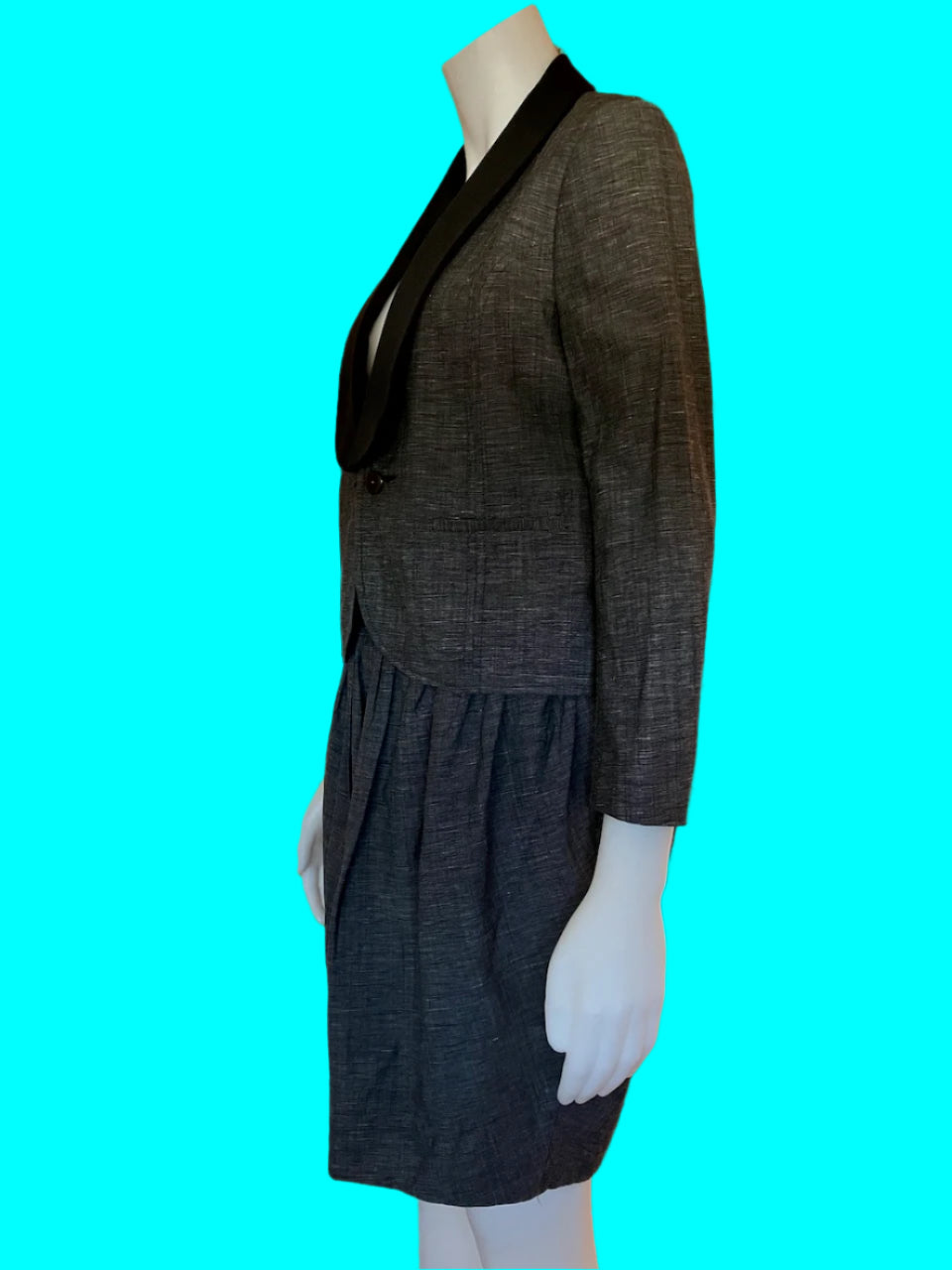 Karen Walker - Grey Blazer and Skirt - Size: 10/12