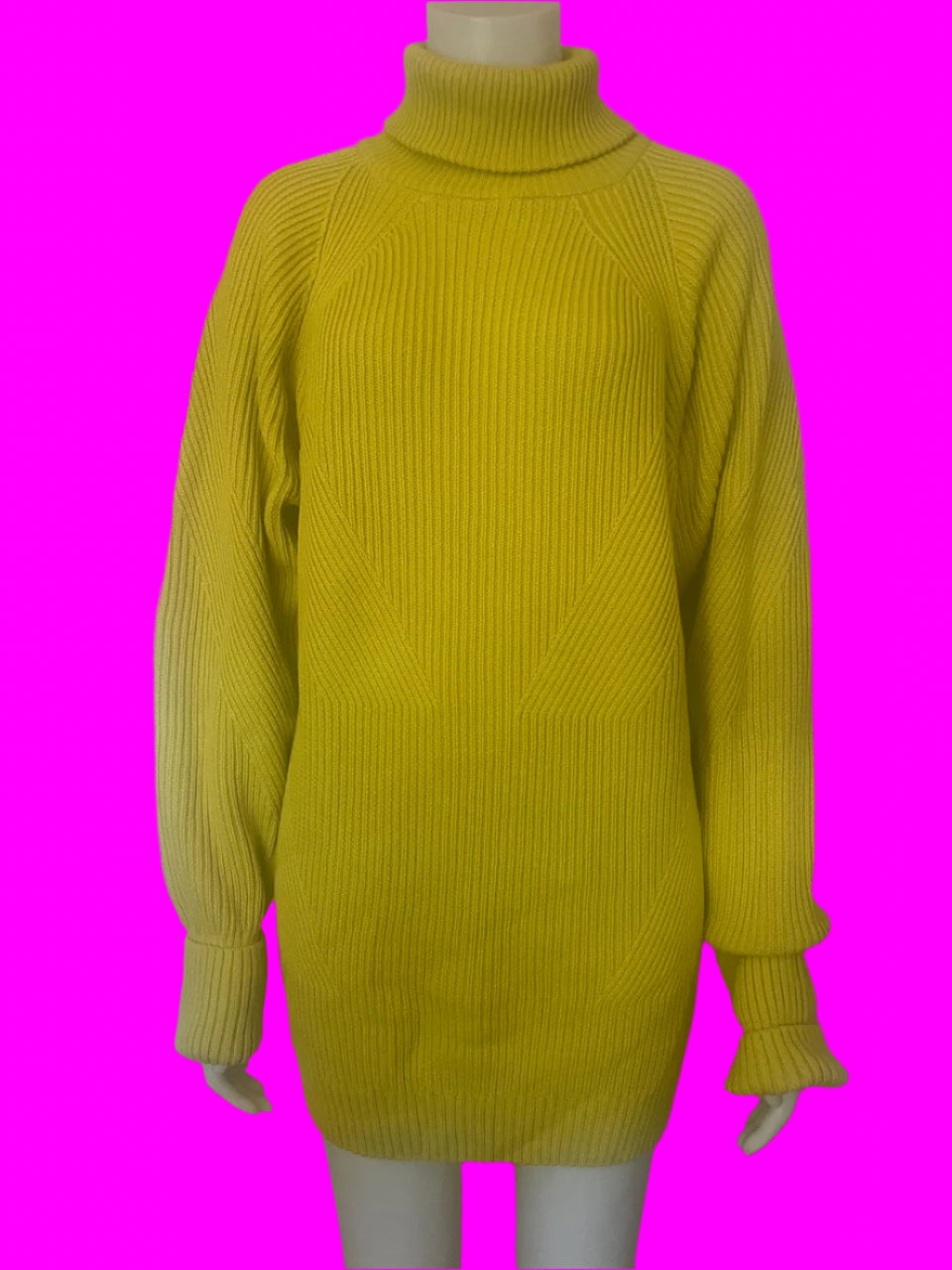 BRAND NEW - Kowtow - Henri Roll Neck Jumper - Acid Yellow - Size: L