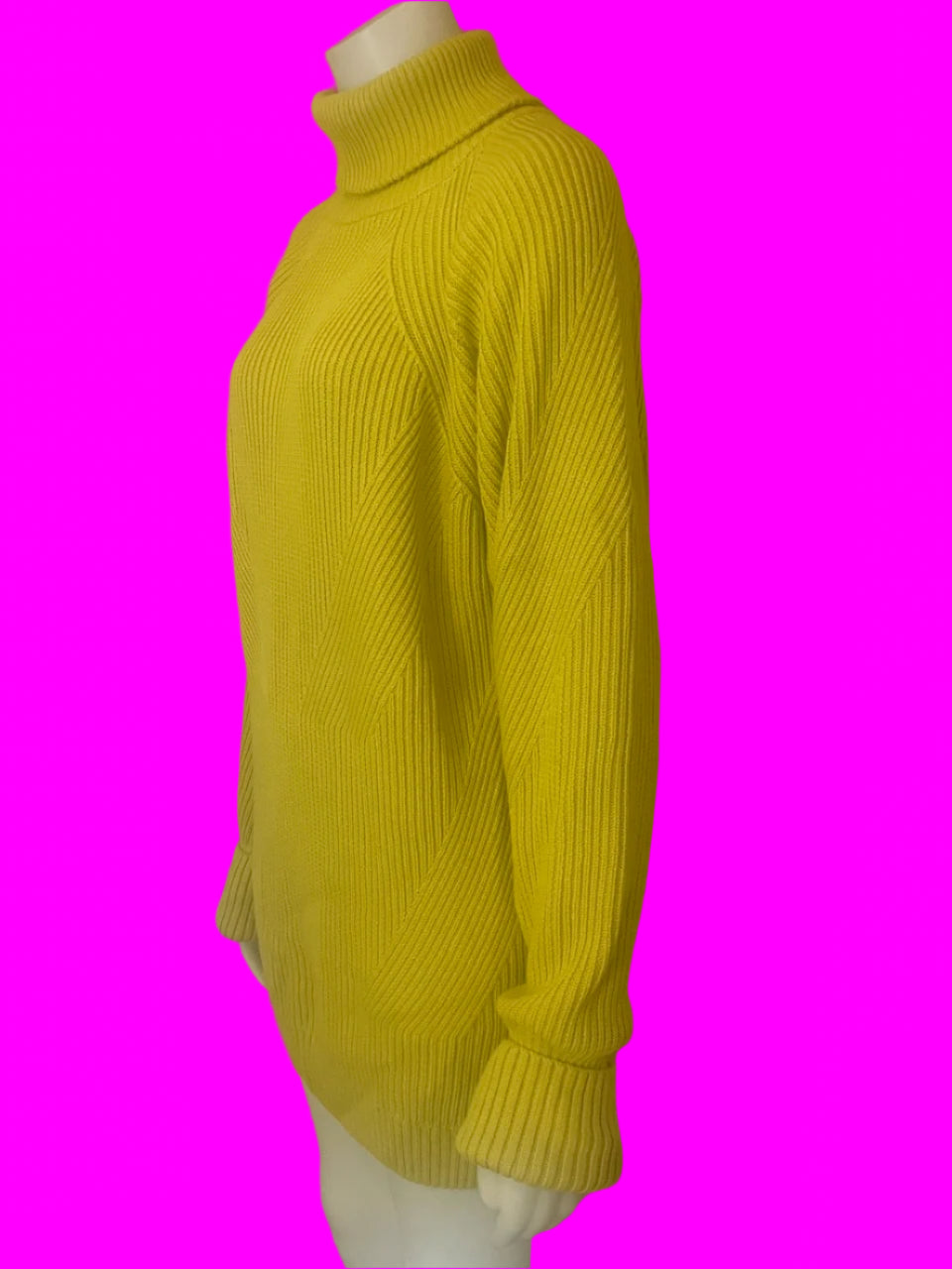 BRAND NEW - Kowtow - Henri Roll Neck Jumper - Acid Yellow - Size: L