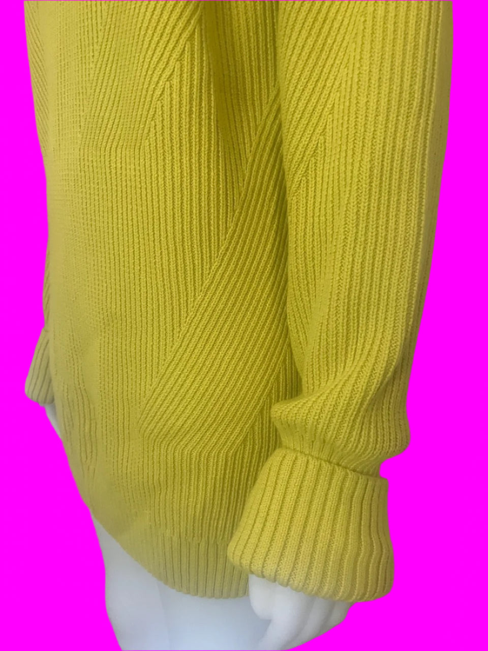 BRAND NEW - Kowtow - Henri Roll Neck Jumper - Acid Yellow - Size: L