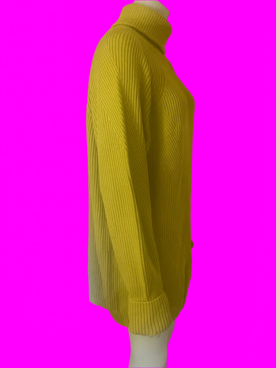 BRAND NEW - Kowtow - Henri Roll Neck Jumper - Acid Yellow - Size: L