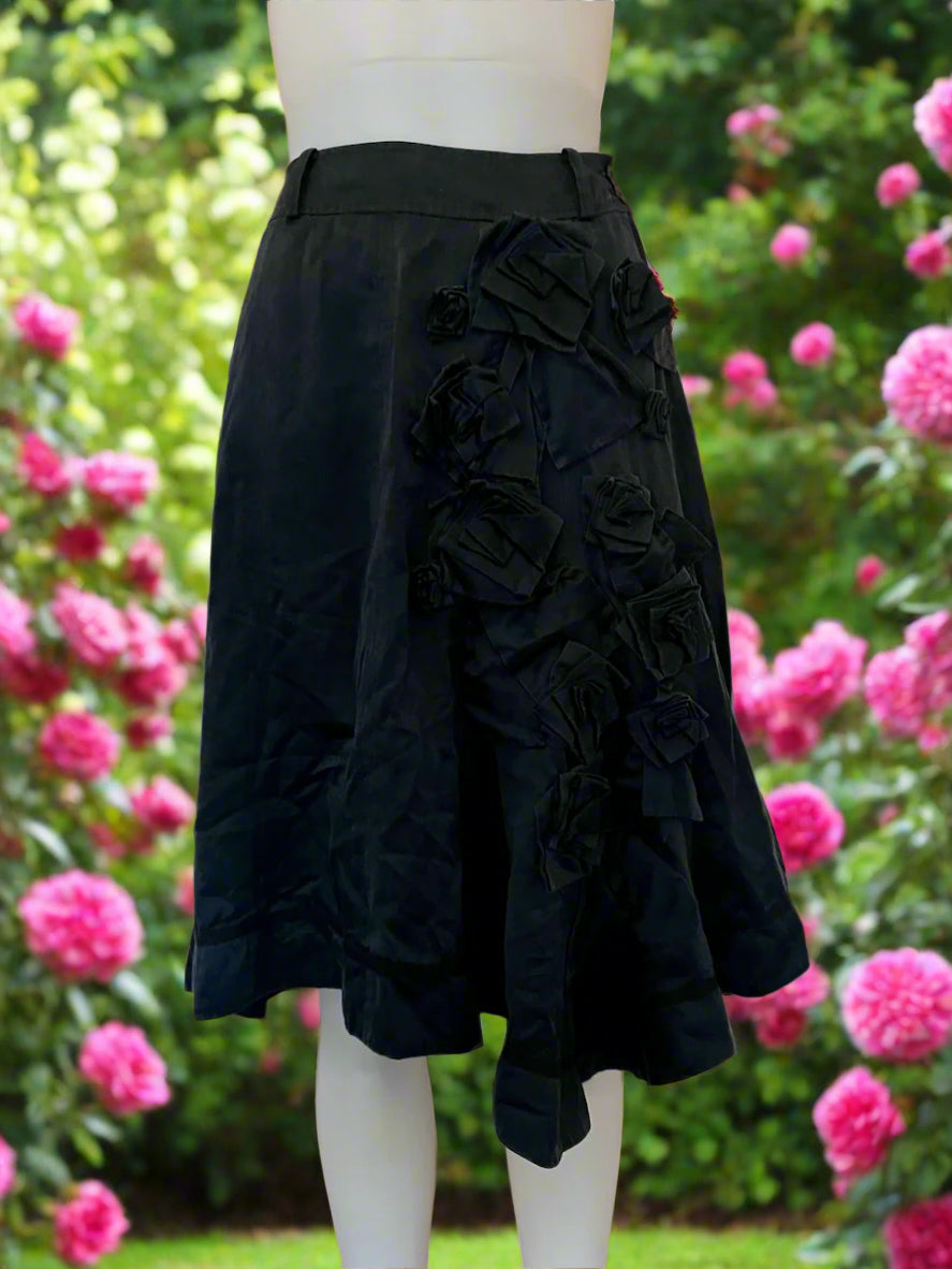 Cooper by Trelise Cooper - Silk Skirt With Rosettes - Size: 8