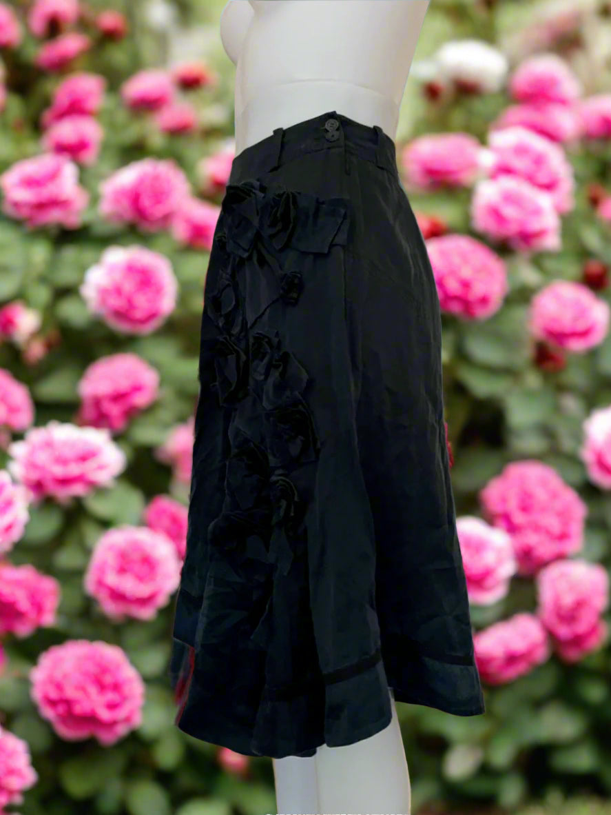 Cooper by Trelise Cooper - Silk Skirt With Rosettes - Size: 8