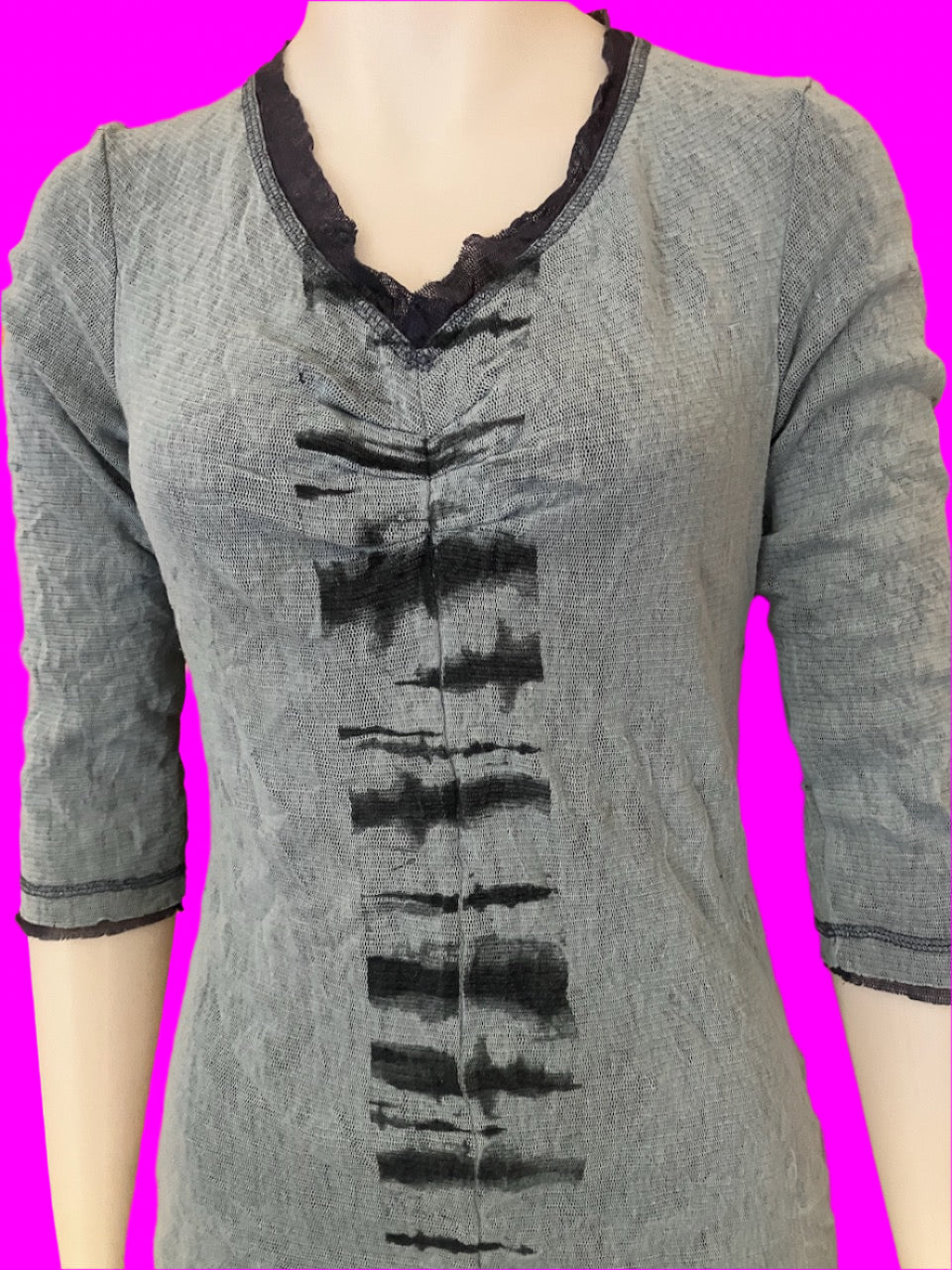 Obi by High Society - NZ Designer Blue Mesh Top - Size: 8