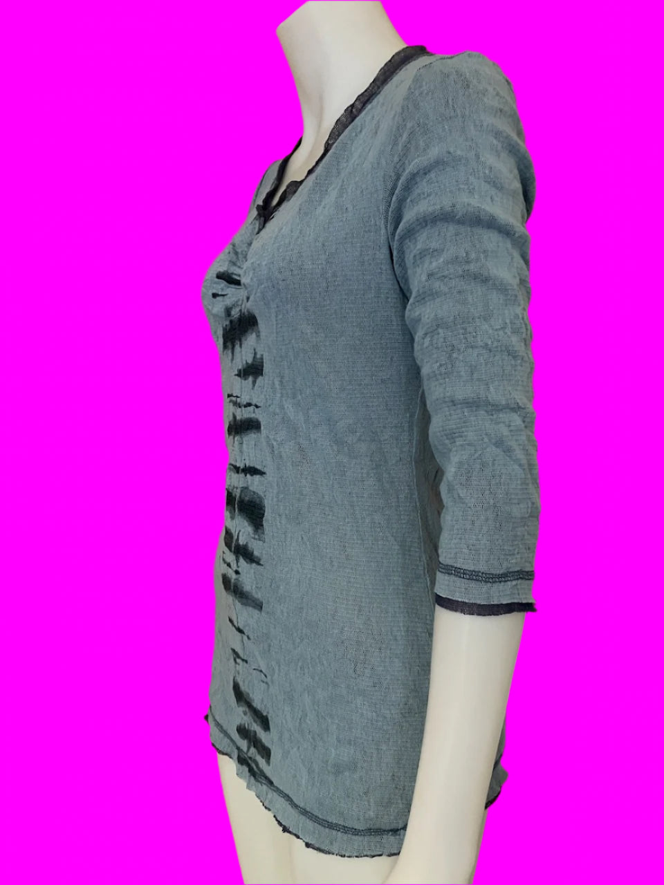 Obi by High Society - NZ Designer Blue Mesh Top - Size: 8