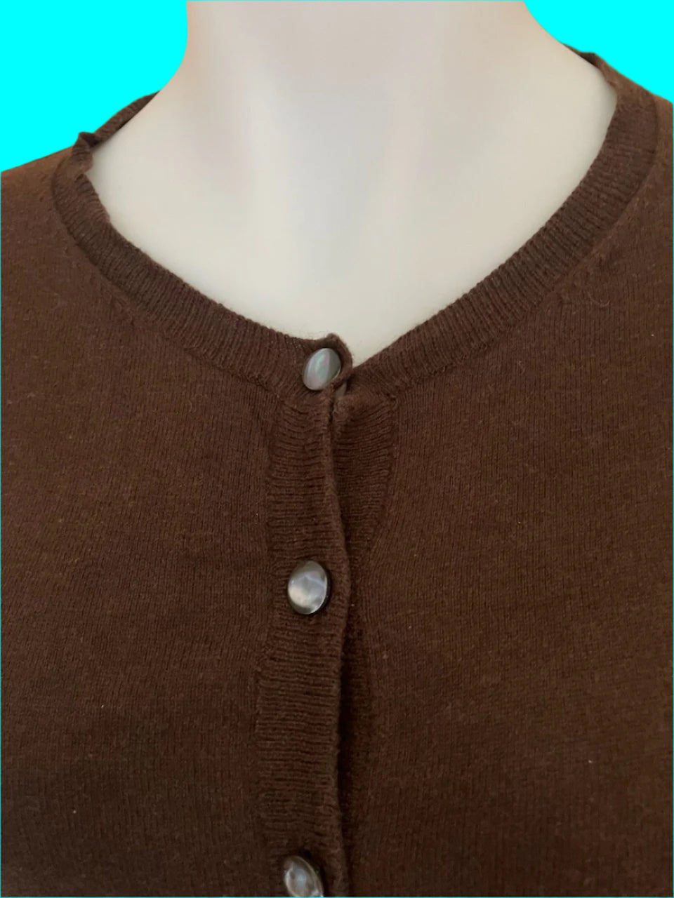 Gap - Chocolate Brown Cashmere & Cotton Cardigan - Size: S
