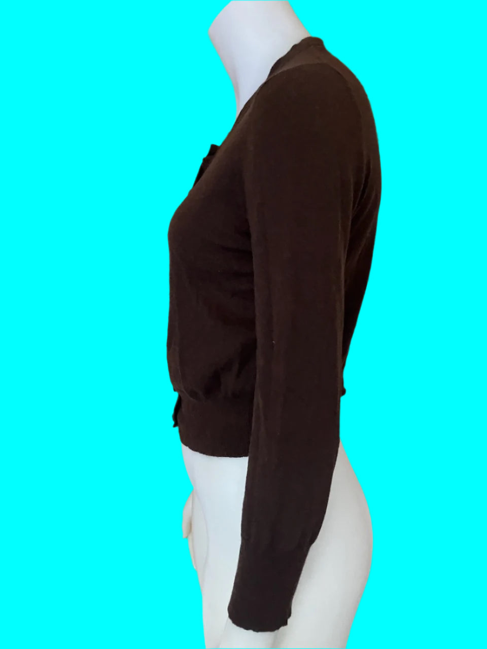 Gap - Chocolate Brown Cashmere & Cotton Cardigan - Size: S