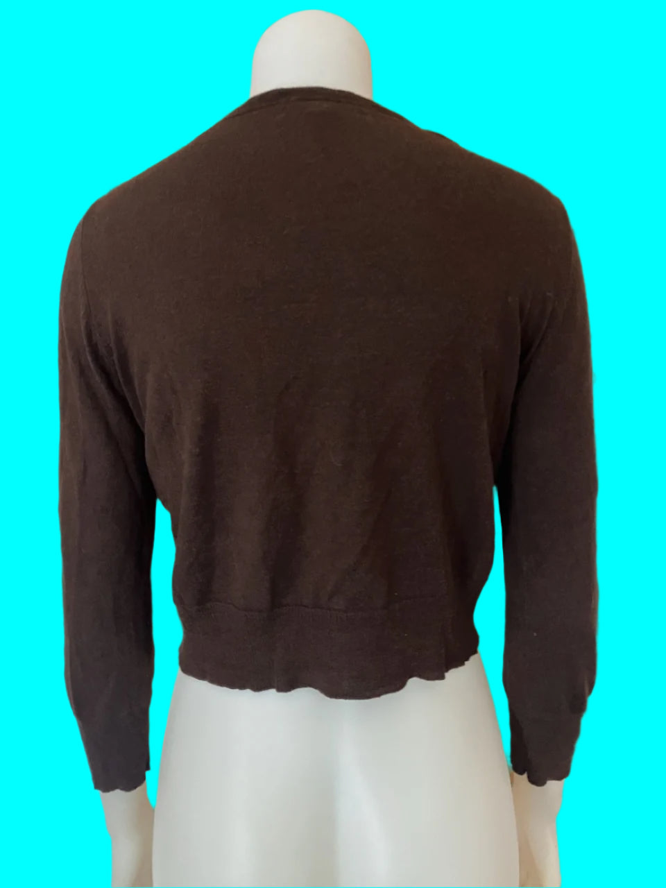 Gap - Chocolate Brown Cashmere & Cotton Cardigan - Size: S