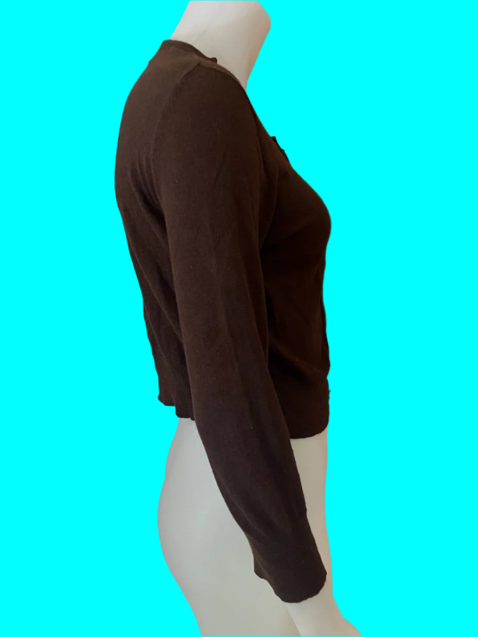 Gap - Chocolate Brown Cashmere & Cotton Cardigan - Size: S