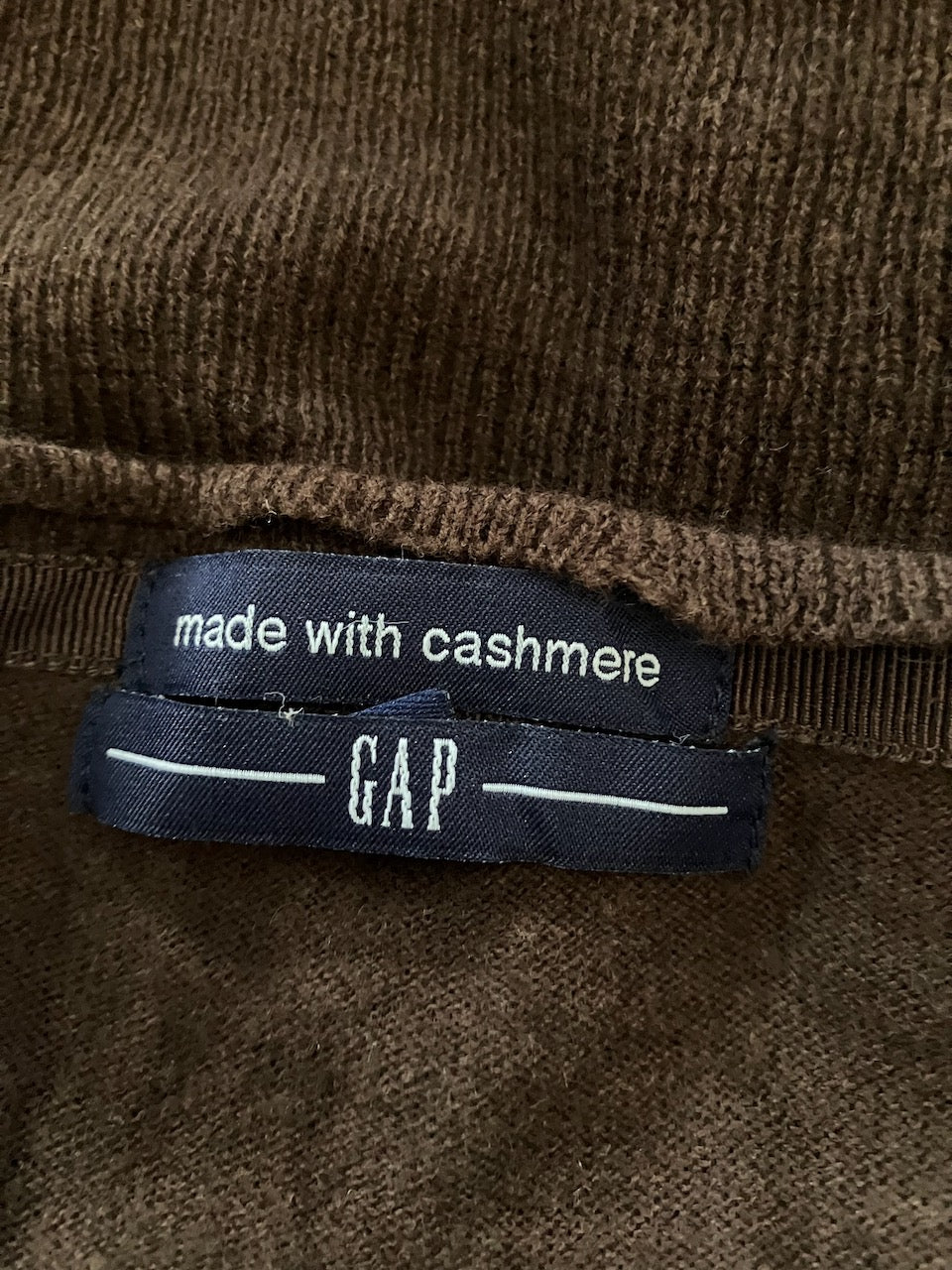 Gap - Chocolate Brown Cashmere & Cotton Cardigan - Size: S