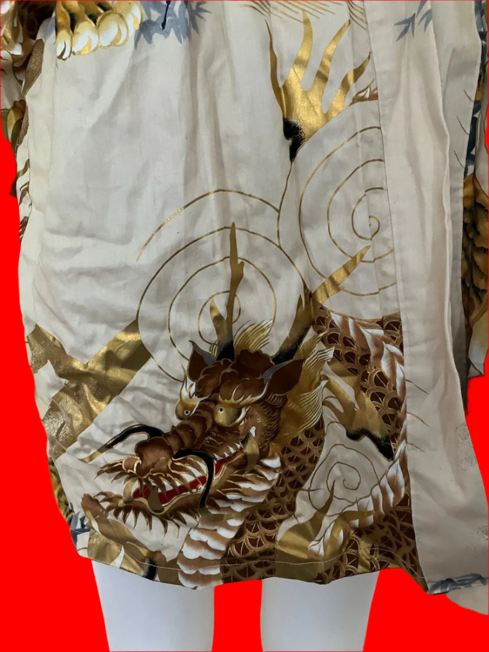 Juguemm - Japanese Kimono Robe - Tiger & Dragons - Size: S/M