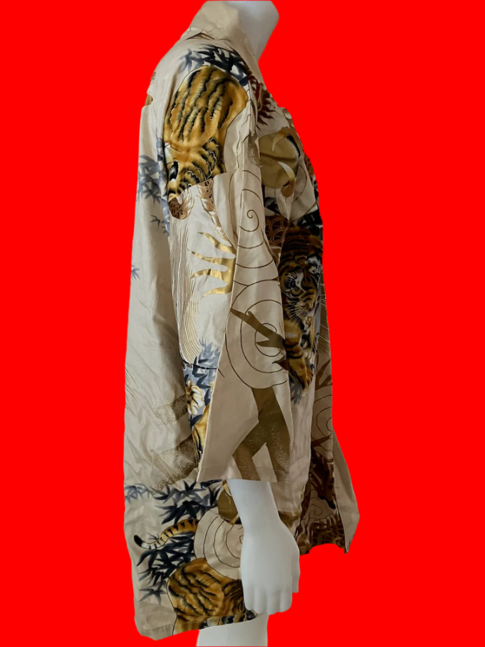 Juguemm - Japanese Kimono Robe - Tiger & Dragons - Size: S/M