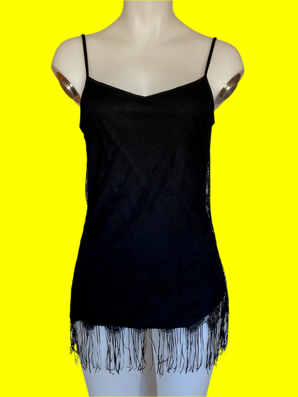 H & M - Black Lace Singlet - Size: M