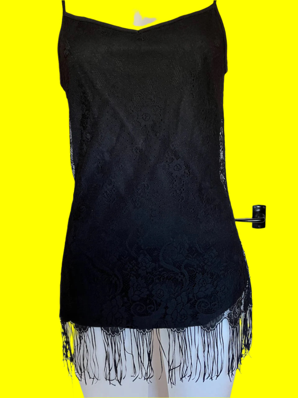 H & M - Black Lace Singlet - Size: M