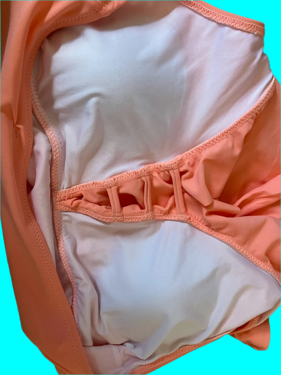BRAND NEW - Beachsissi - Pastel Peach Halter Neck Swim Top - Size: M