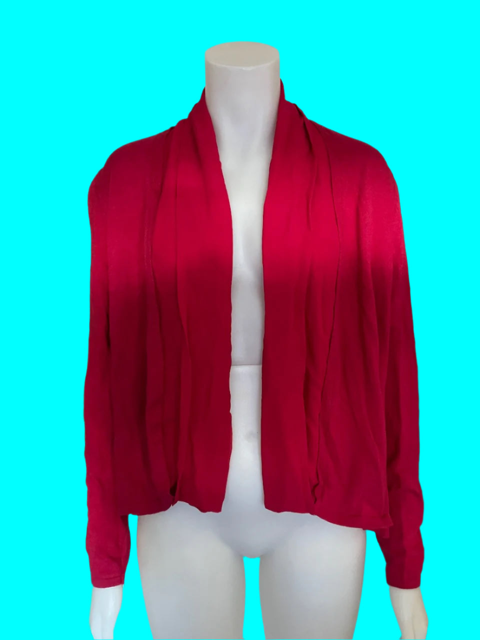Blue Illusion - Fuchsia Pink - Open Cardigan - Size: L