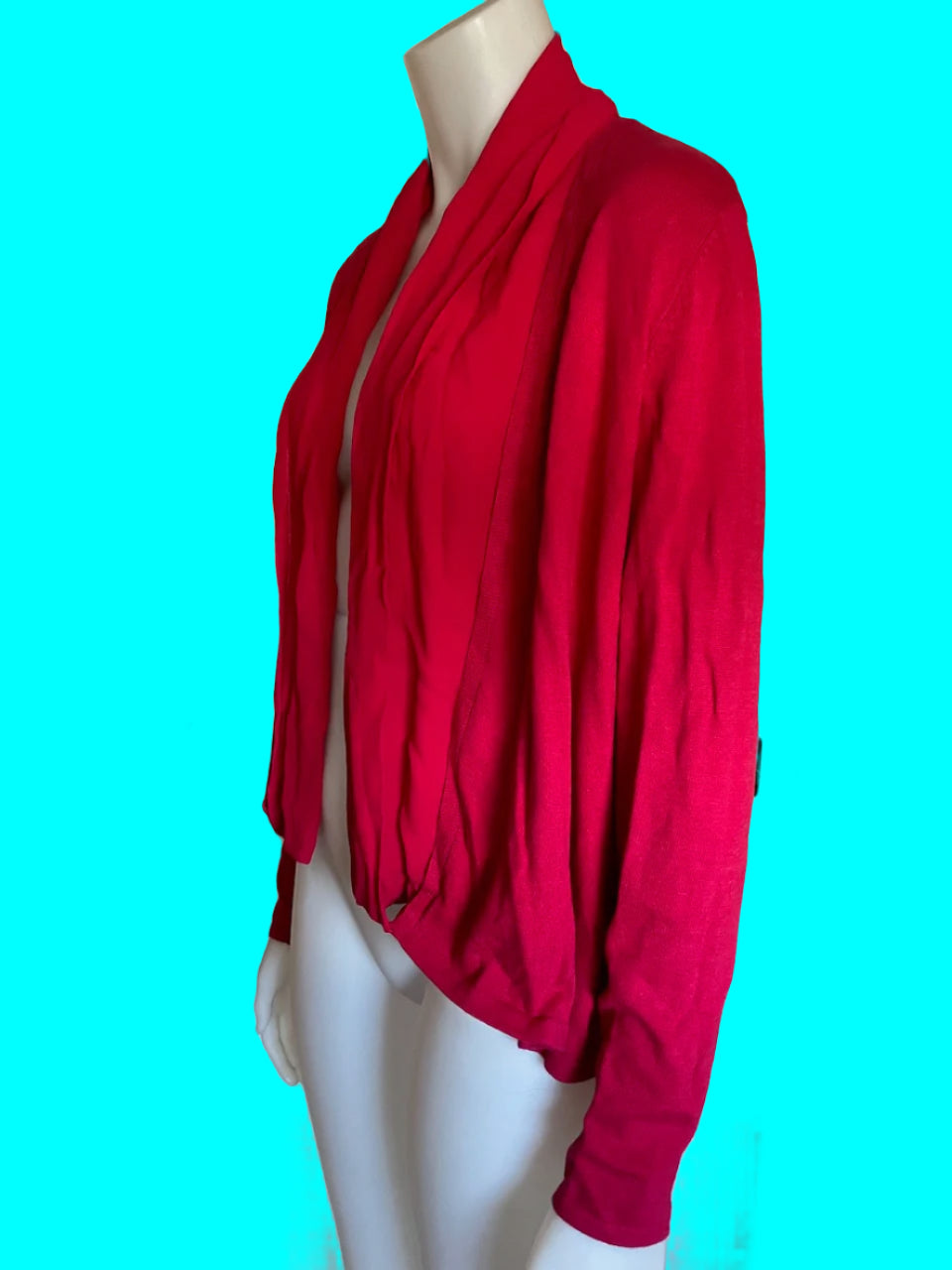 Blue Illusion - Fuchsia Pink - Open Cardigan - Size: L