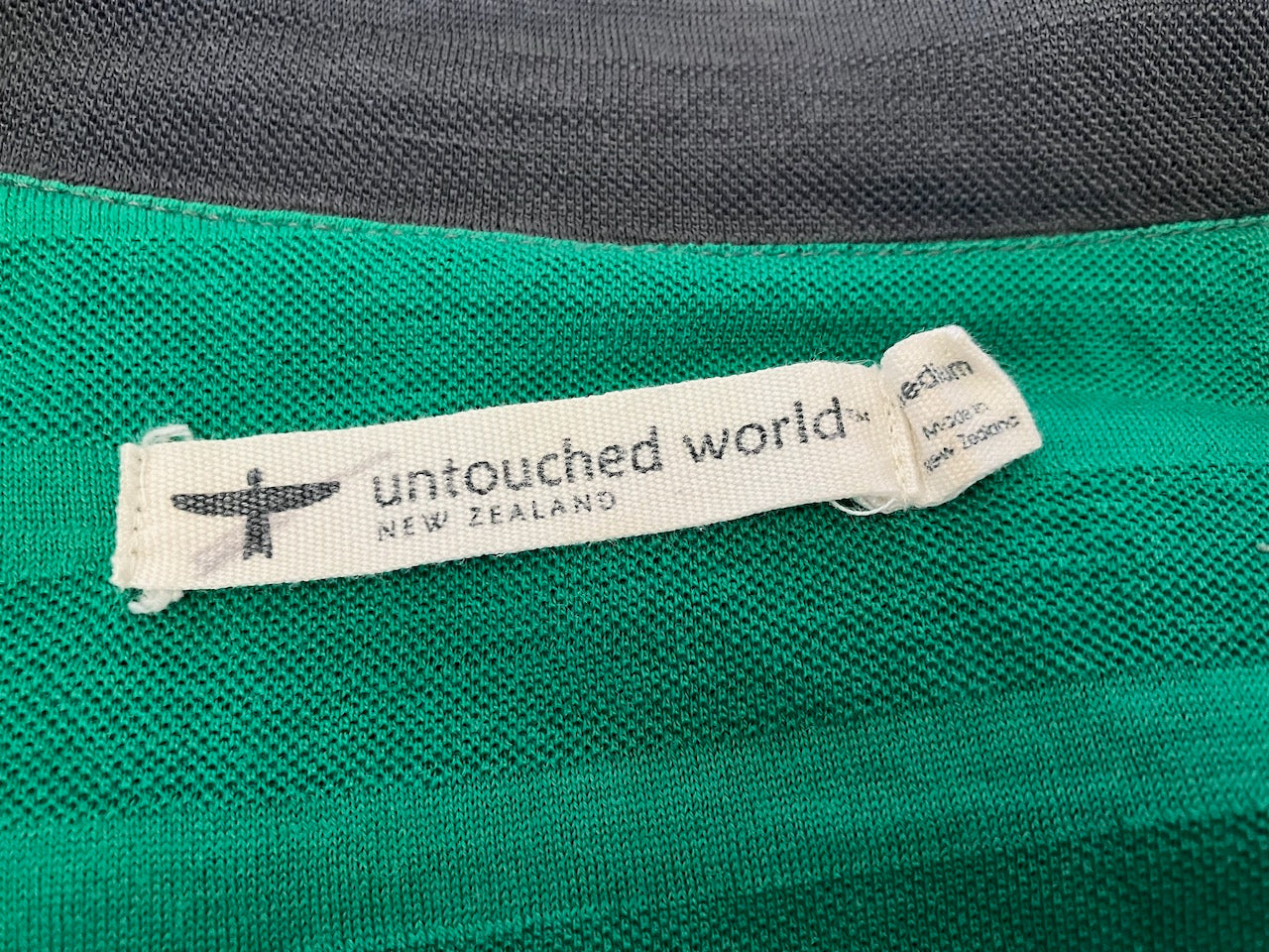 Untouched World - Merino - Grey Top With Zip - Size: M