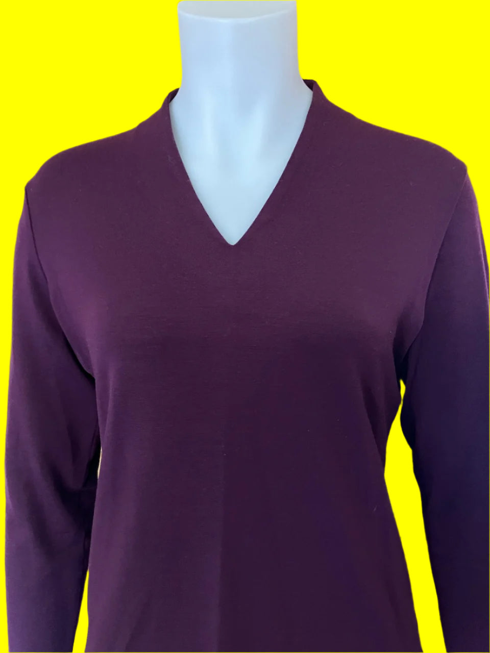 Paula Ryan - Dark Berry Merino Top - Size: S