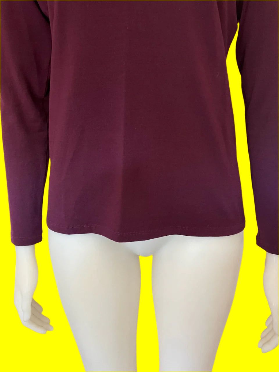Paula Ryan - Dark Berry Merino Top - Size: S