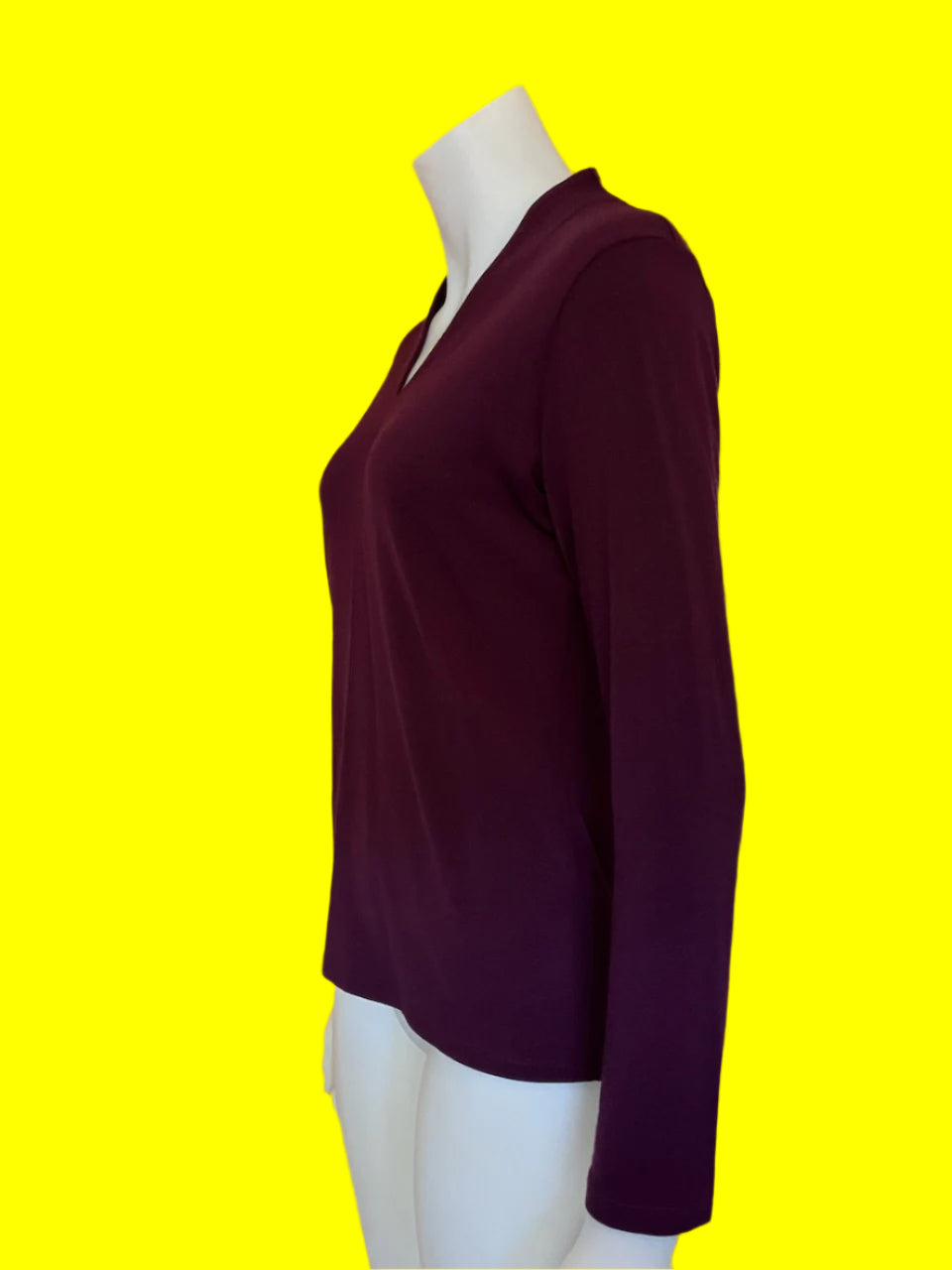 Paula Ryan - Dark Berry Merino Top - Size: S