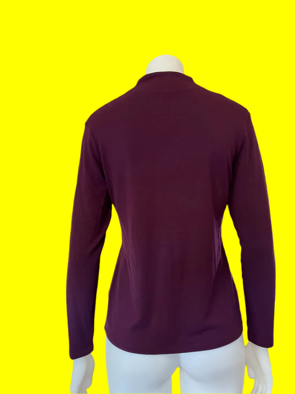 Paula Ryan - Dark Berry Merino Top - Size: S