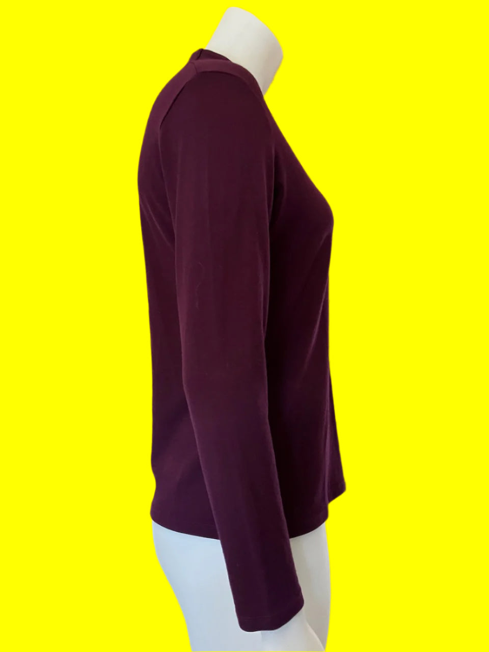 Paula Ryan - Dark Berry Merino Top - Size: S