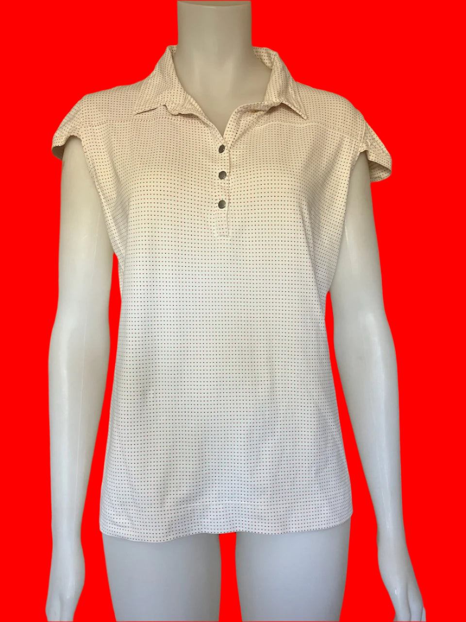 Calvin Klein - Summer Golf Top With Subtle Pattern - Size: XL