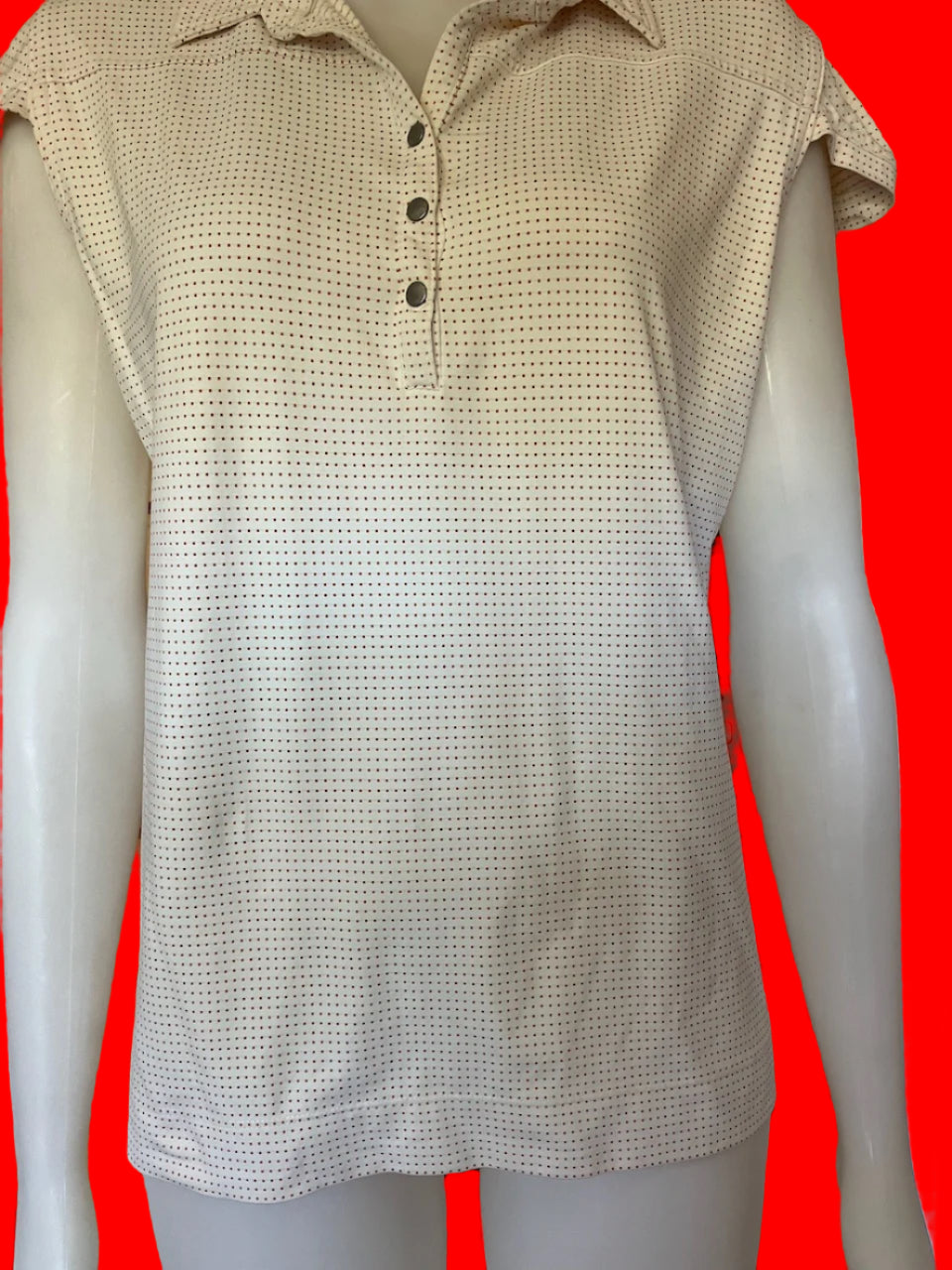 Calvin Klein - Summer Golf Top With Subtle Pattern - Size: XL